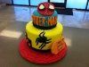 Spiderman 2 tier cake